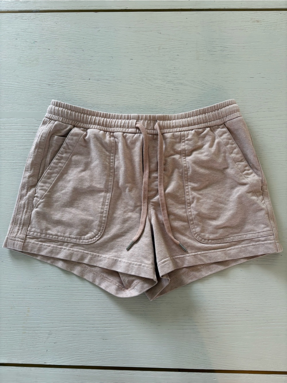 Athleta Dusty Blush farallon heathered Athletic Lounge Shorts size 12